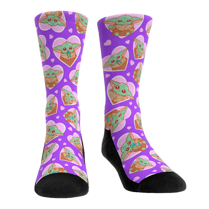 Grogu Hearts All-Over by Rock 'Em Socks
