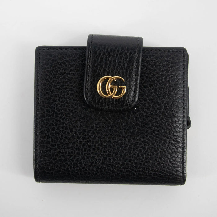 Gucci Black GG Marmont Leather Compact Wallet #2268 by Bolt Boutique