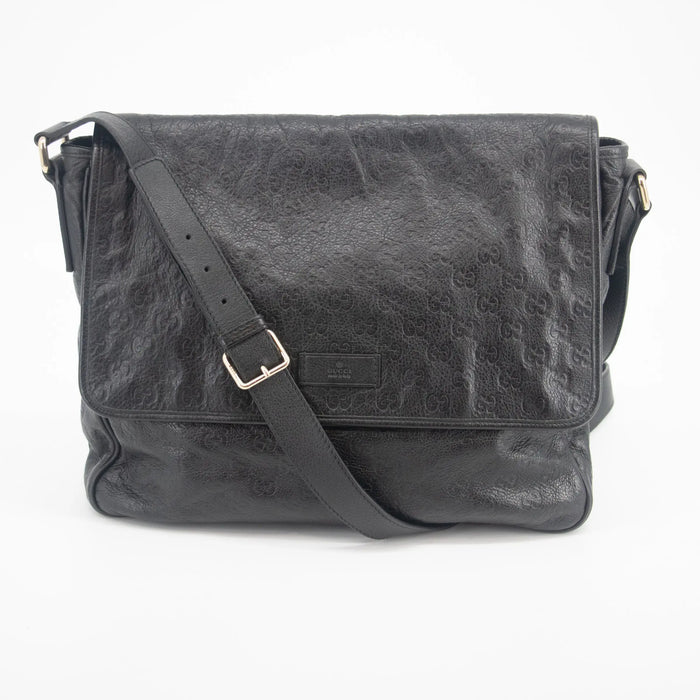 Gucci Black Guccisima Messenger Flap Bag #2025 by Bolt Boutique