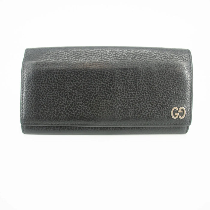 Gucci Black Leather Long Wallet #1970 by Bolt Boutique