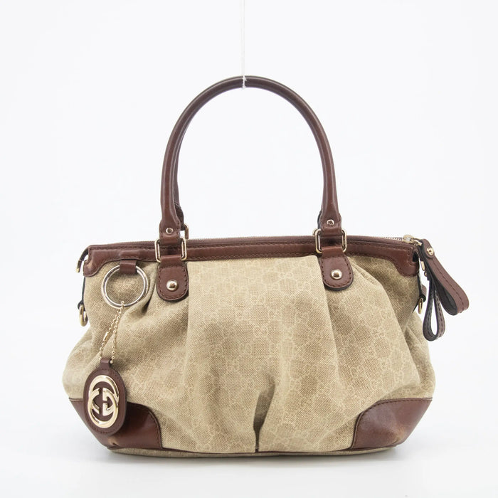 Gucci Brown Interlocking GG Canvas x Leather Shoulder Bag #2415 by Bolt Boutique