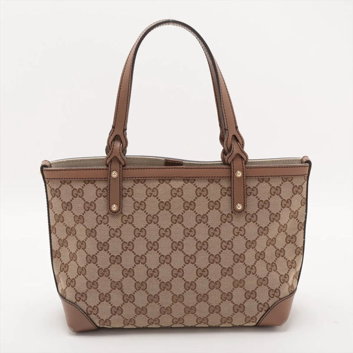 Gucci GG Canvas Canvas & Leather Hand bag Beige 269878 #2438 by Bolt Boutique