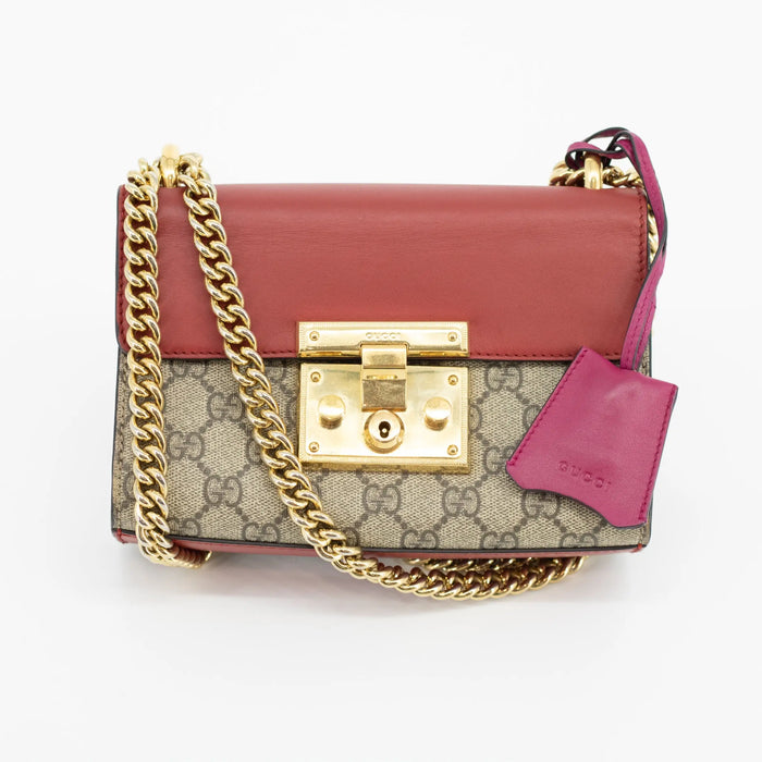 Gucci GG Supreme Canvas Multicolor Padlock Crossbody Bag #1915 by Bolt Boutique