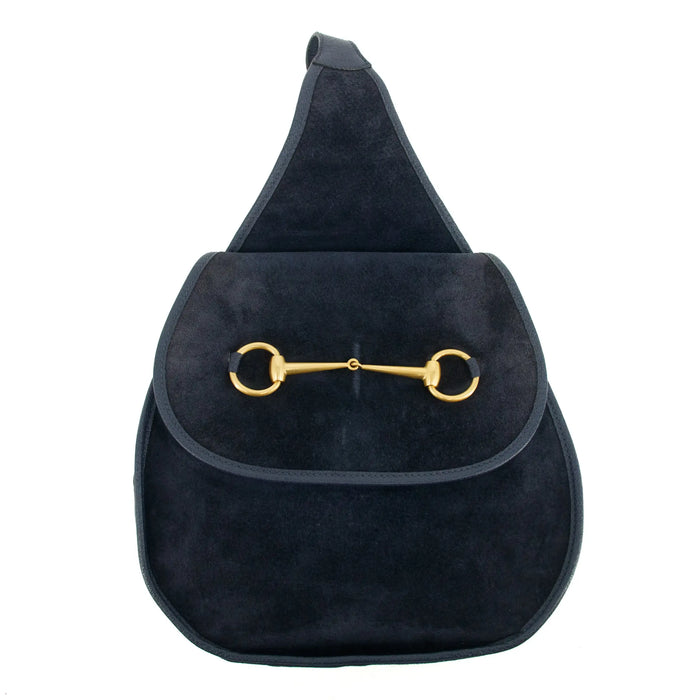 Gucci Horsebit Velour Suede Blue Fanny Pack #3065 by Bolt Boutique