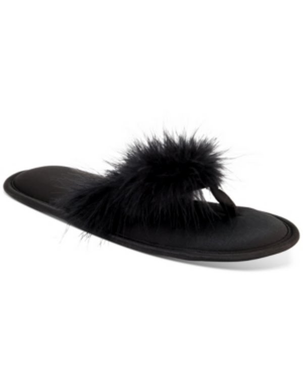 Inc International Concepts Womens Marabou Thong Slippers by Vanessa Jane
