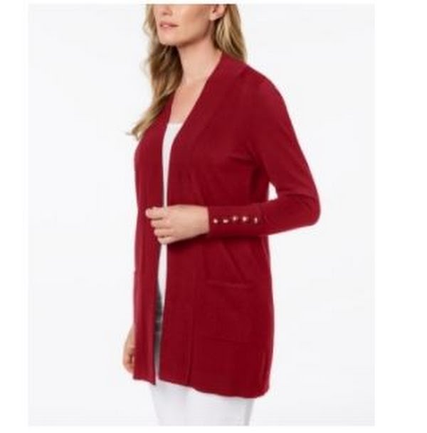 JM Collection Women's Open-Front Cardigan by Vanessa Jane