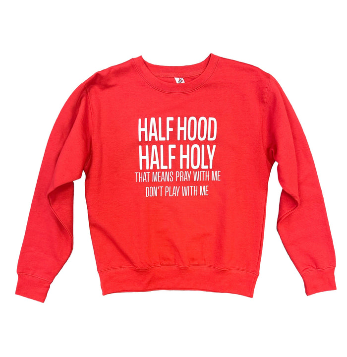 Half Hoody Half Holy Sweatshirt by The House of Stylez
