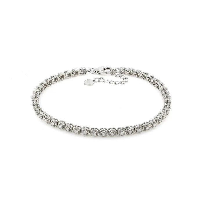 Halo Style Moissanite Bracelet by Fine Color Jewels