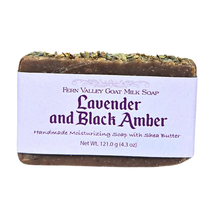 Handmade Goat Milk Soap | Moisturizing Lavender and Black Amber by Fern Valley Soap