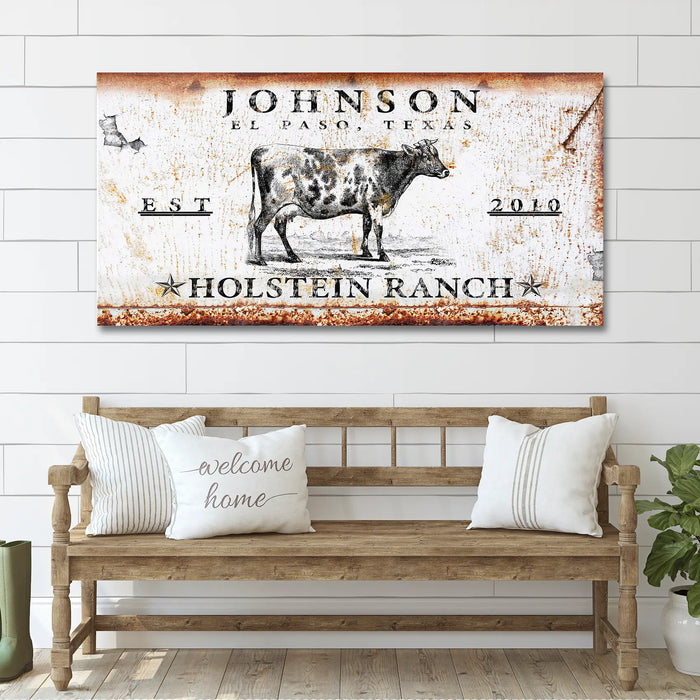 Holstein Ranch Sign by Tailored Canvases