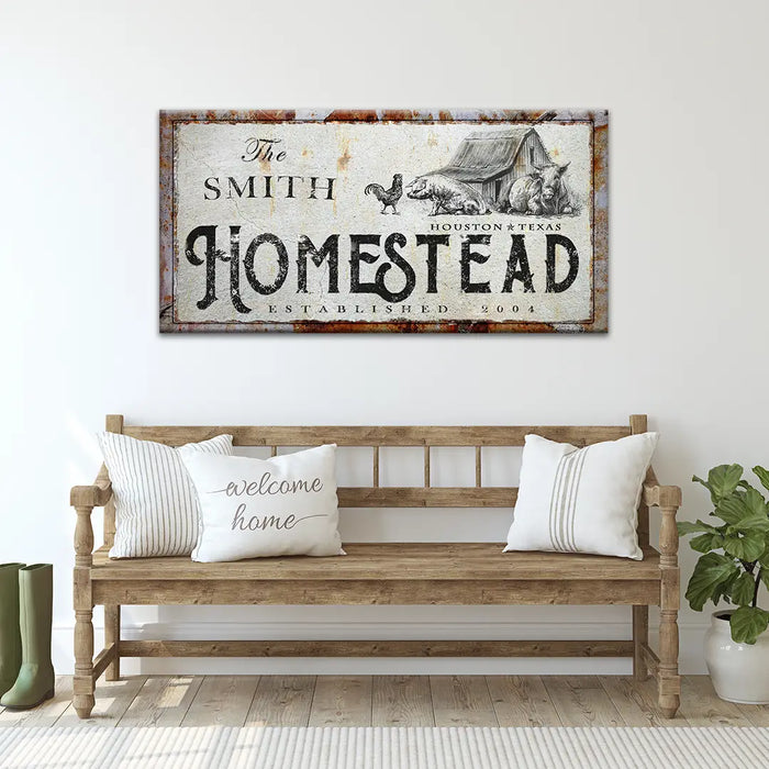 Homestead Sign by Tailored Canvases
