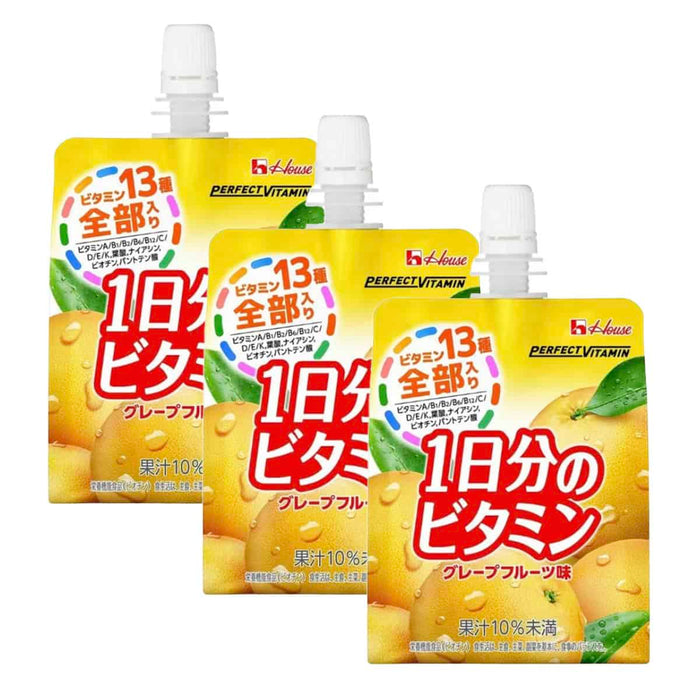 House Wellness Foods Perfect Vitamin Jelly Grapefruit Flavor 180 G x 3 Pcs by Nava Beauty