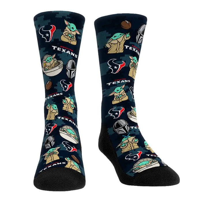 Houston Texans - Star Wars - Grogu All-Over by Rock 'Em Socks
