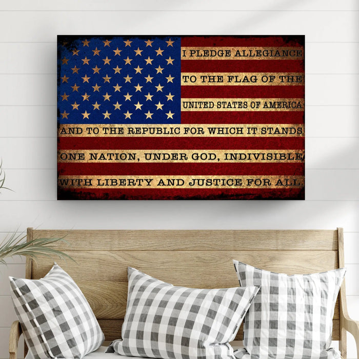 I Pledge Allegiance To The Flag Of USA Sign by Tailored Canvases