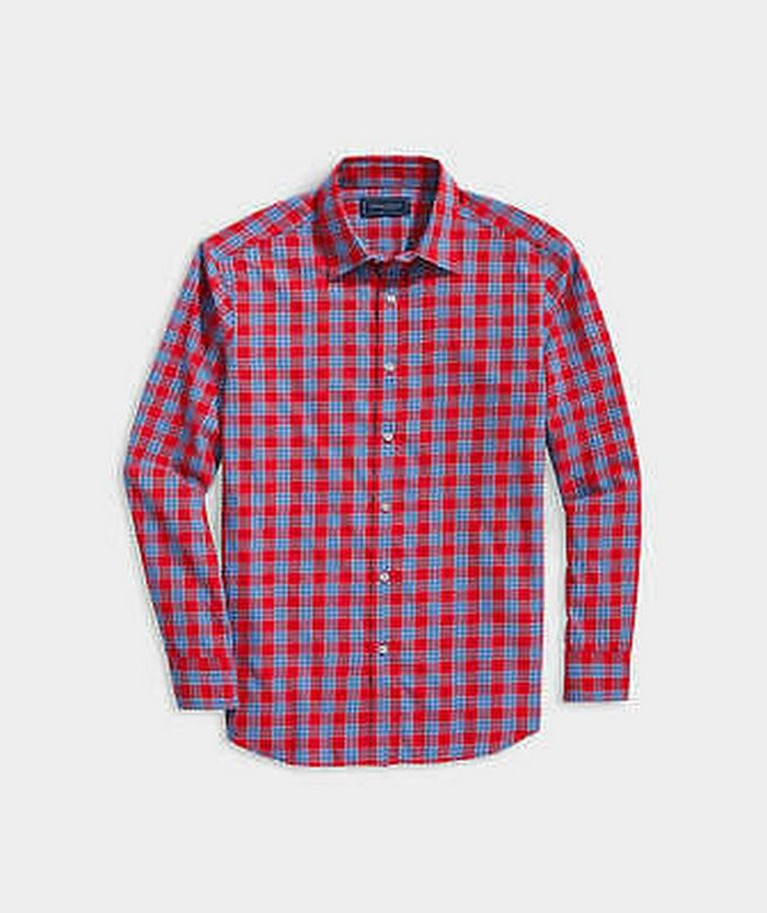 Vineyard Vines Mens Spread Collar Cotton-Cashmere Plaid Shirt, Size Large by Vanessa Jane