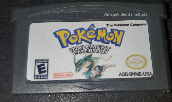 Pokemon Inclement Emerald GBA ROM Hack Video Game Cartridge Custom Gameboy Advance by VintageVideoGameStore