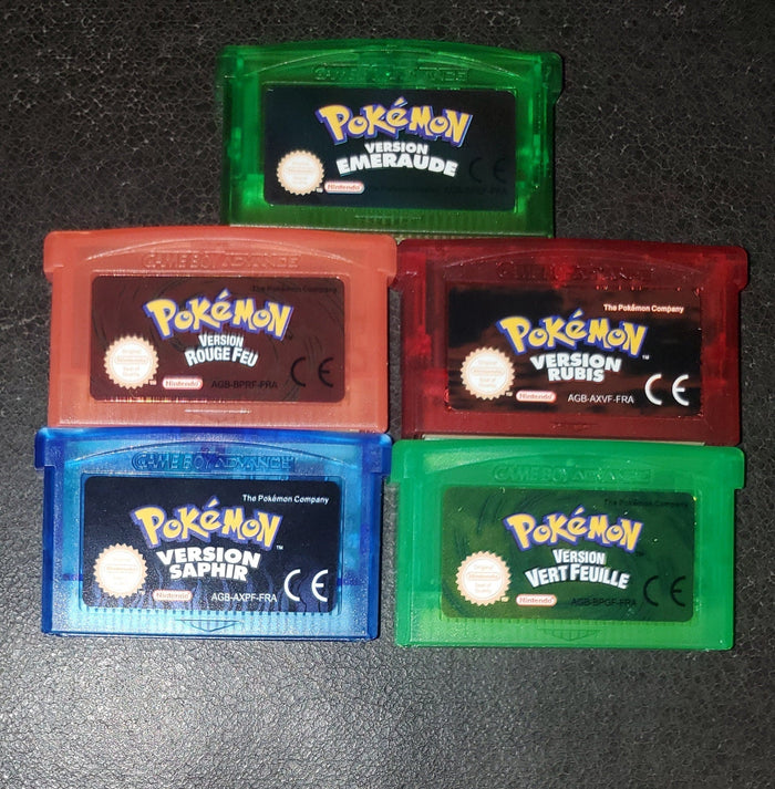 Pokemon Emerald FireRed Ruby Sapphire GBA Video Game French German by VintageVideoGameStore