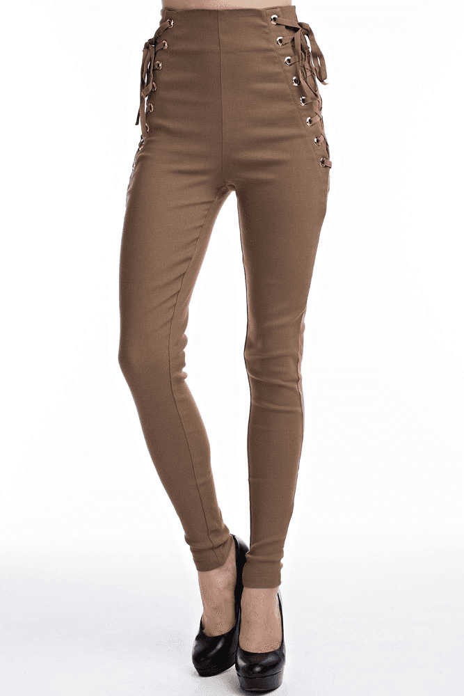Laced Up Slim Fit Pants by The House of Stylez