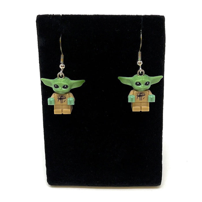 B3 Customs® Baby Yoda (Grogu) Earrings made from LEGO Bricks by B3 Customs