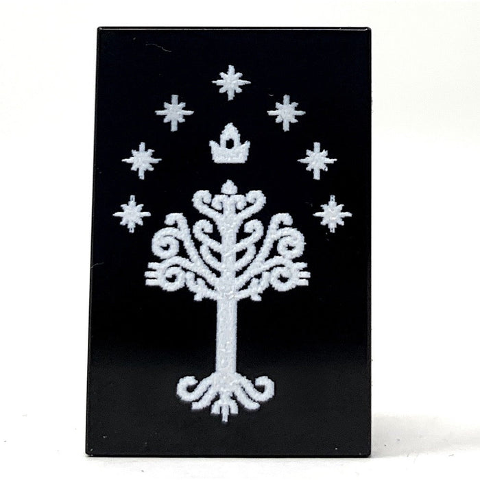Gondor Banner (LOTR) Printed 2x3 Tile made using LEGO part - B3 Customs by B3 Customs