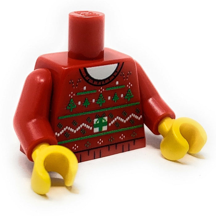 Ugly Red Christmas Tree Sweater Printed Torso by B3 Customs