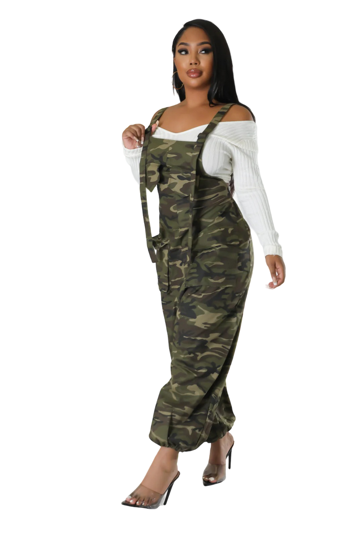 Oversized Camouflage Overalls by The House of Stylez