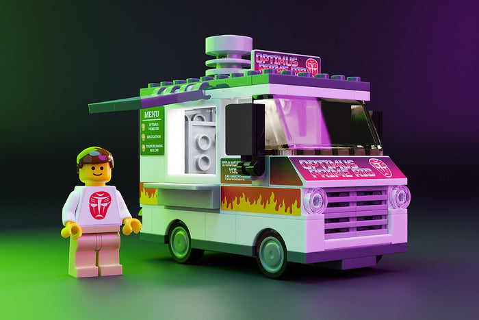 Optimus Prime Ribs - B3 Customs® Food Truck w/ Minifigure by B3 Customs