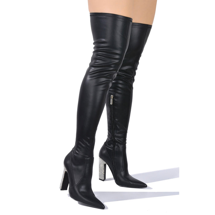 Belina w/ Bling Heels - Black by The House of Stylez