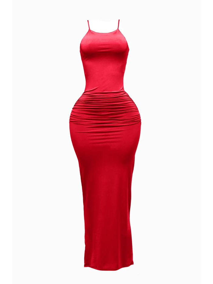 Ruched Maxi Dress by The House of Stylez