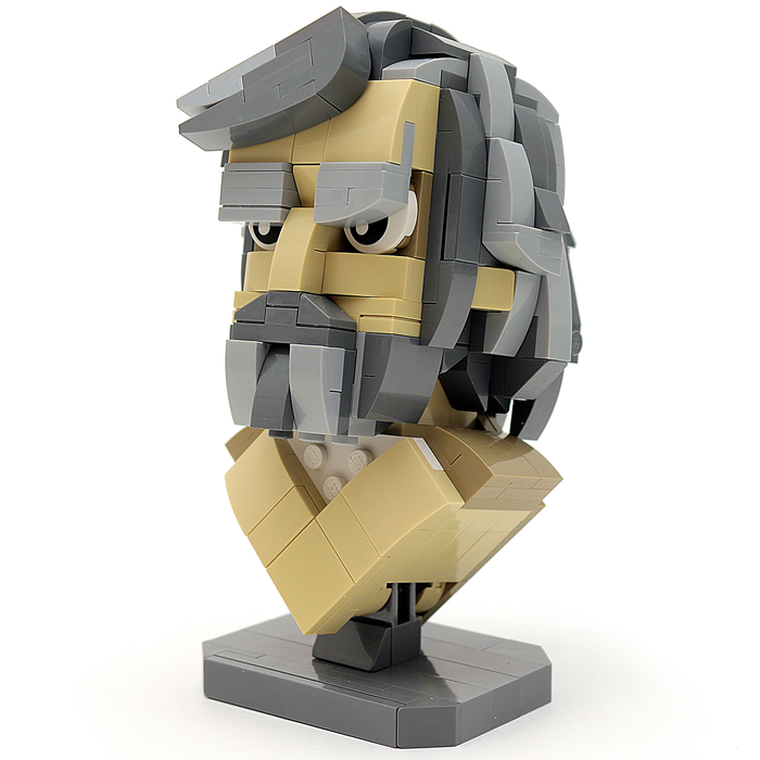 Custom LEGO Star Wars Last Jedi Luke Skywalker Bust made using LEGO ® parts by B3 Customs