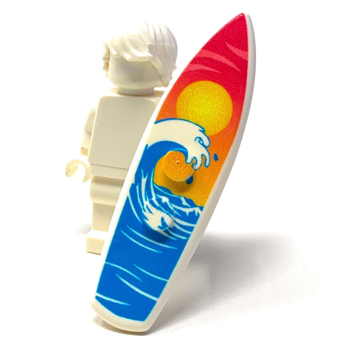 B3 Customs® Printed Sunset Wave Surfboard made from LEGO® bricks by B3 Customs