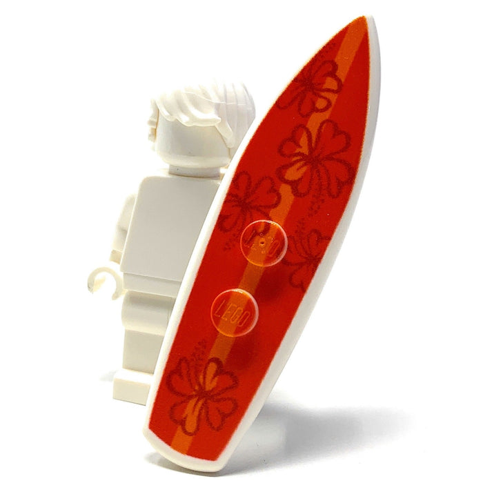 B3 Customs® Printed Hibiscus Surfboard made from LEGO® bricks by B3 Customs