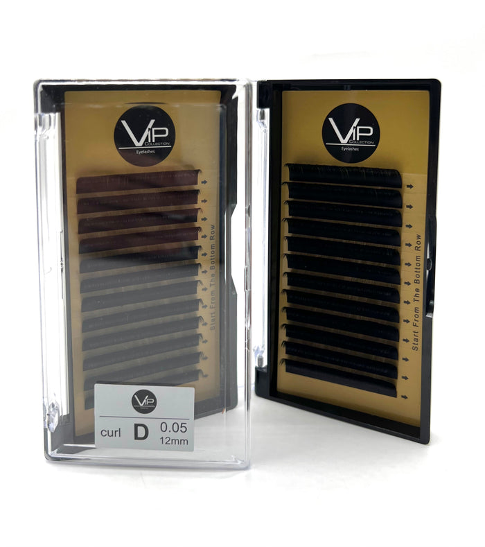 VIP Faux Mink Lash Extensions 0.05 mm D Curl 17 mm | Wide Tray