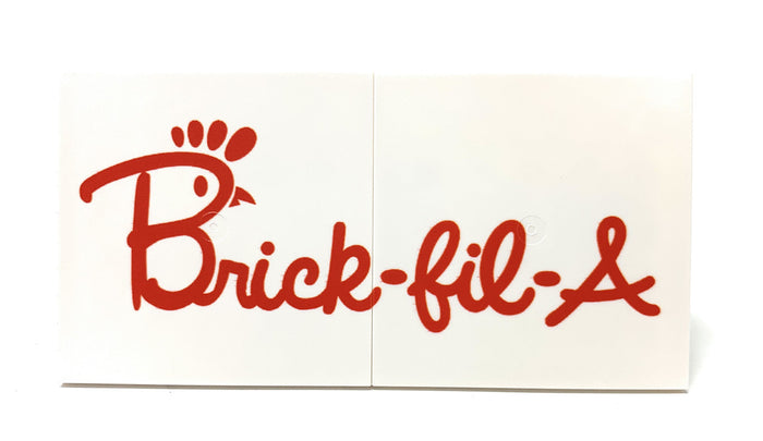 Huge Brick-Fil-A 6x12 Sign made using LEGO parts - B3 Customs by B3 Customs