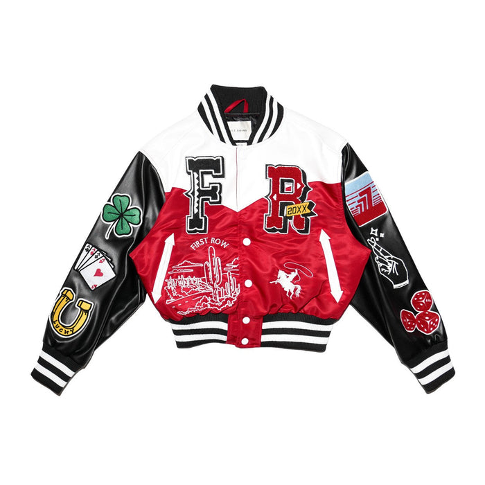 Get Lucky Varsity Jacket {Vegan Leather Sleeves} by The House of Stylez