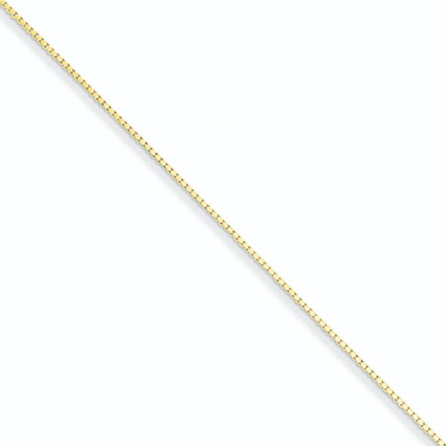0.9mm Gold-plated Sterling Silver Box Chain 18 inch by Fine Color Jewels