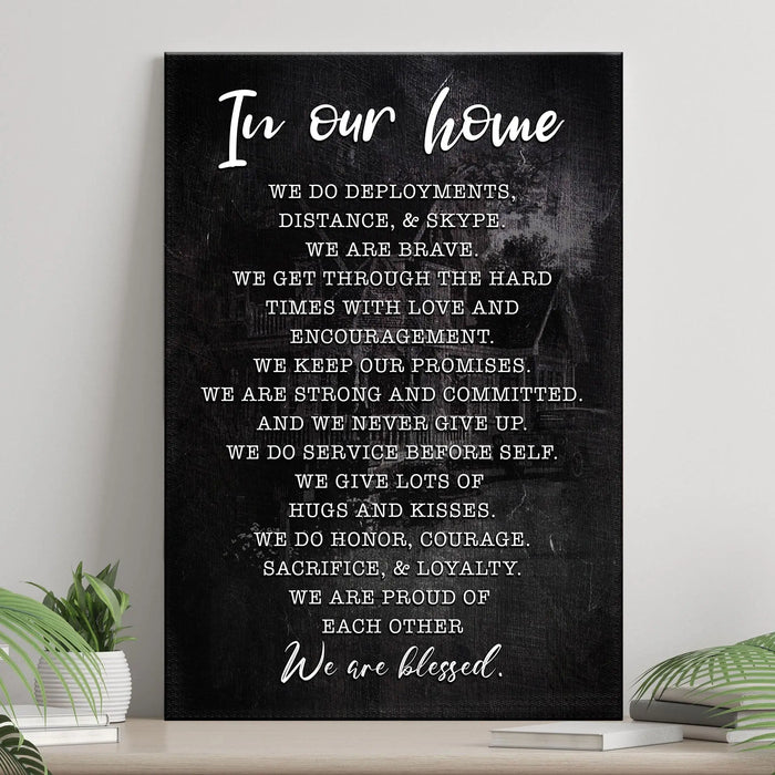 In Our Home We Are Blessed Sign II by Tailored Canvases
