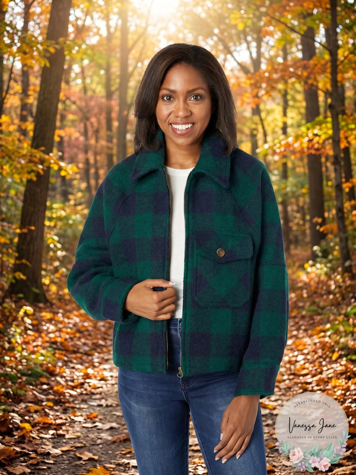 Lucky Brand Women’s Plaid Jacket, Size Medium by Vanessa Jane