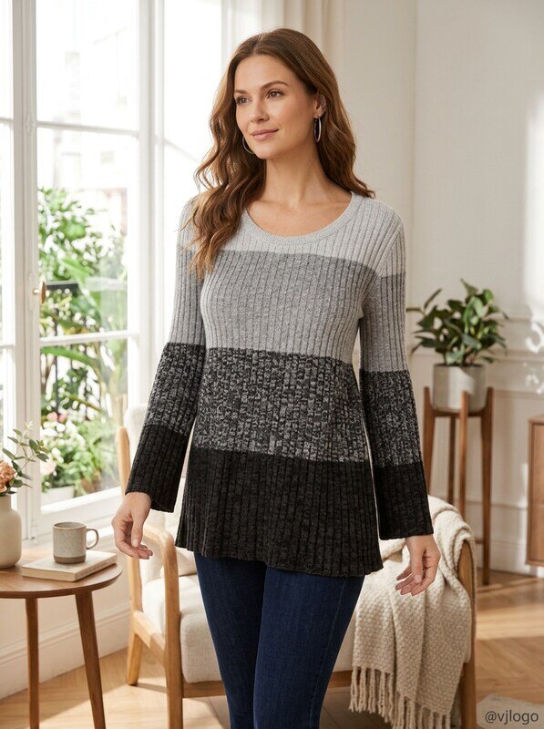 Style & Co Women's Striped Bell-Sleeve Tunic, XXL by Vanessa Jane