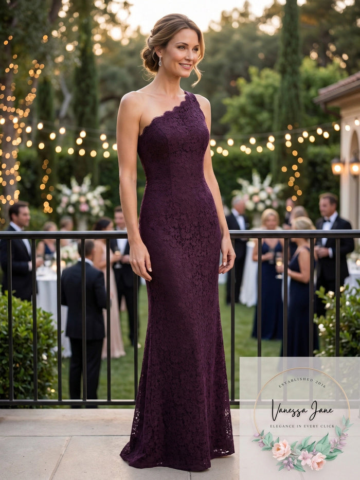 Adrianna Papell Womens Asymmetrical Neckline Formal Dress by Vanessa Jane