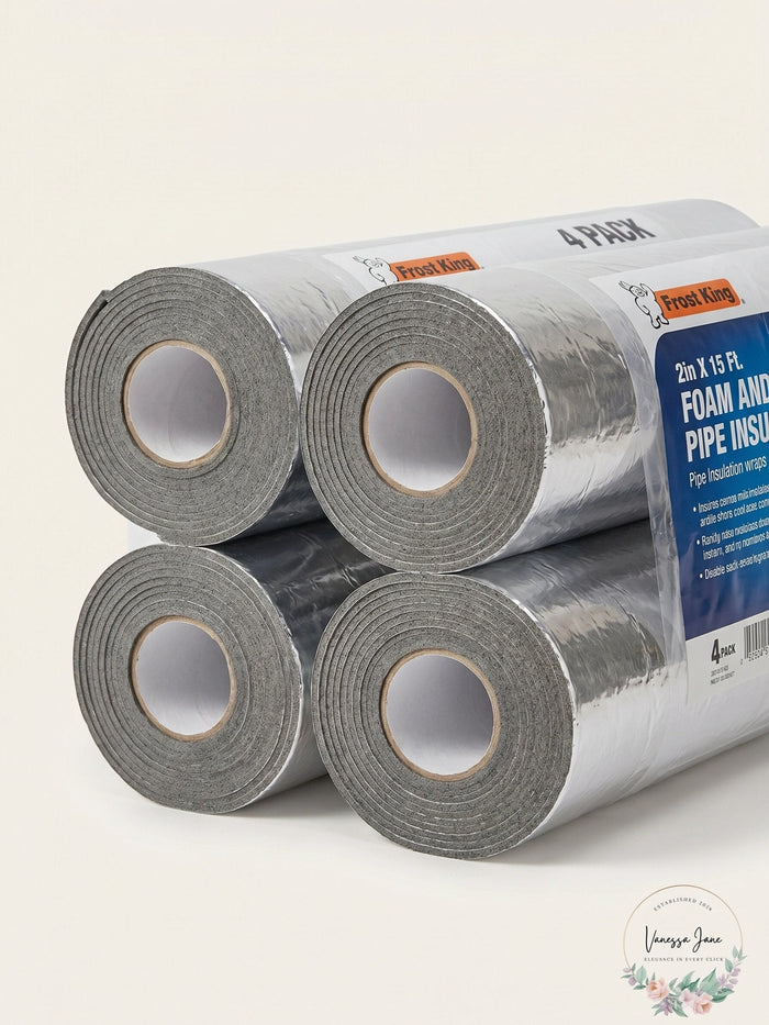 Frost King 2in X 15 Ft. Foam and Foil Pipe Insulation Wrap, 4 Pack by Vanessa Jane