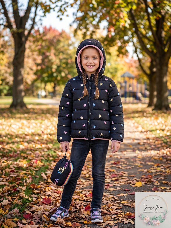 Epic Threads Little Kids Water-Resistant Packable Pals Jacket by Vanessa Jane