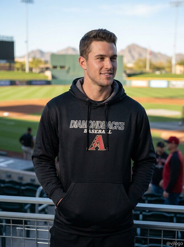 MLB Arizona Diamondbacks Mens Fleece Hoodie, Size 3X by Vanessa Jane