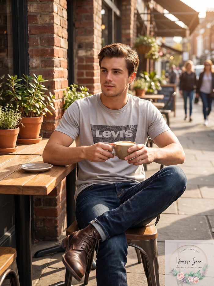 Levis Mens Heathered T-Shirt, Size Medium by Vanessa Jane