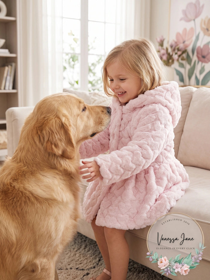 First Impressions Girls Hooded Faux-Fur Coat by Vanessa Jane