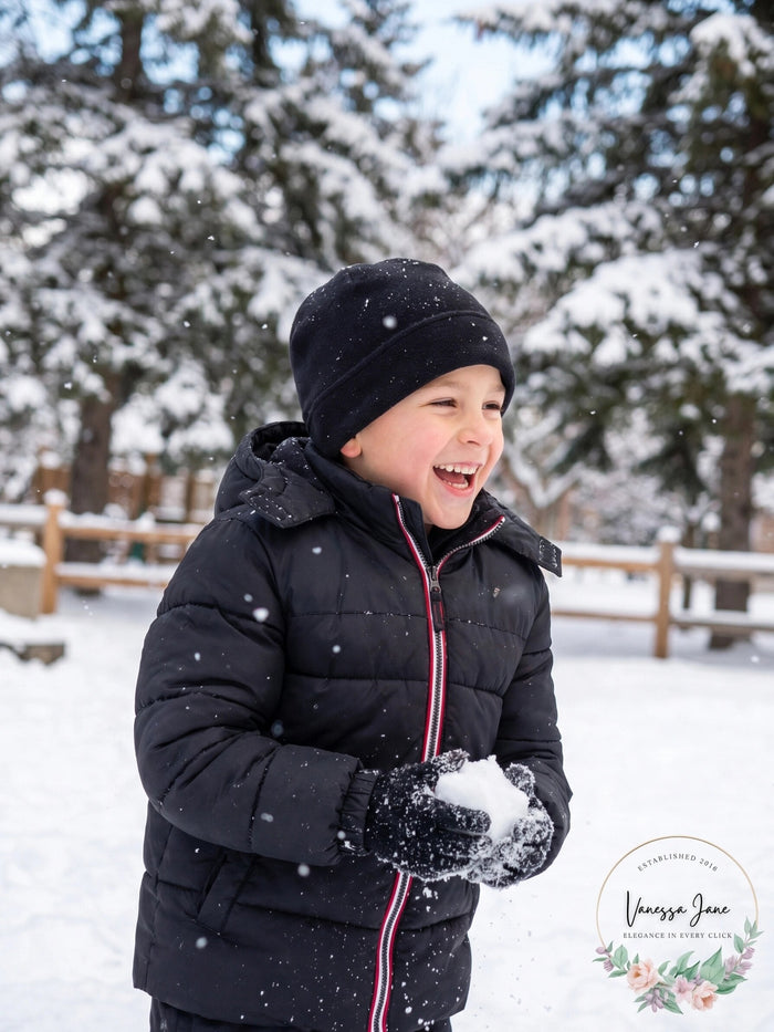 Ixtreme Toddler Boys Canvas Yoke Puffer Jacket with Fleece Hat Set, Size 3T by Vanessa Jane