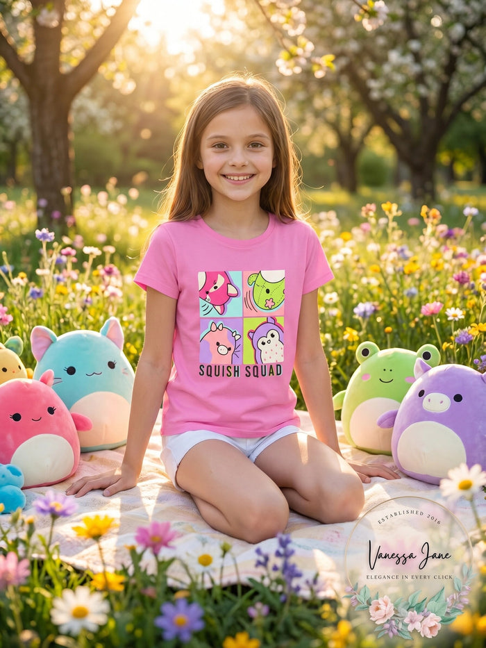 Carters Squishmallow Girls Squish Squad Tee, Size M(7-8) by Vanessa Jane