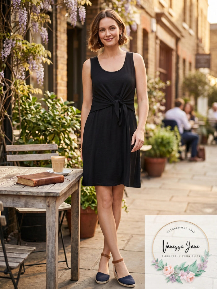 Style & Co Petite Sleeveless Tie-Front Dress by Vanessa Jane