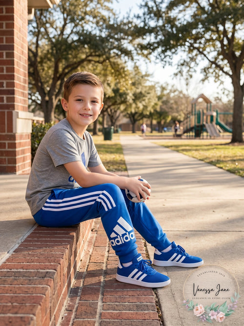 Adidas Big Boys Core 3-Stripes Joggers by Vanessa Jane