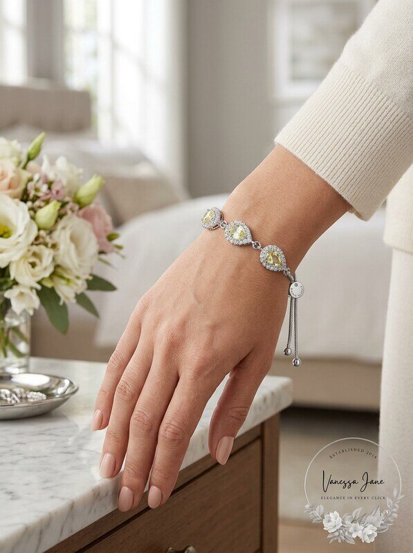 Charter Club Crystal and Stone Slider Bracelet by Vanessa Jane